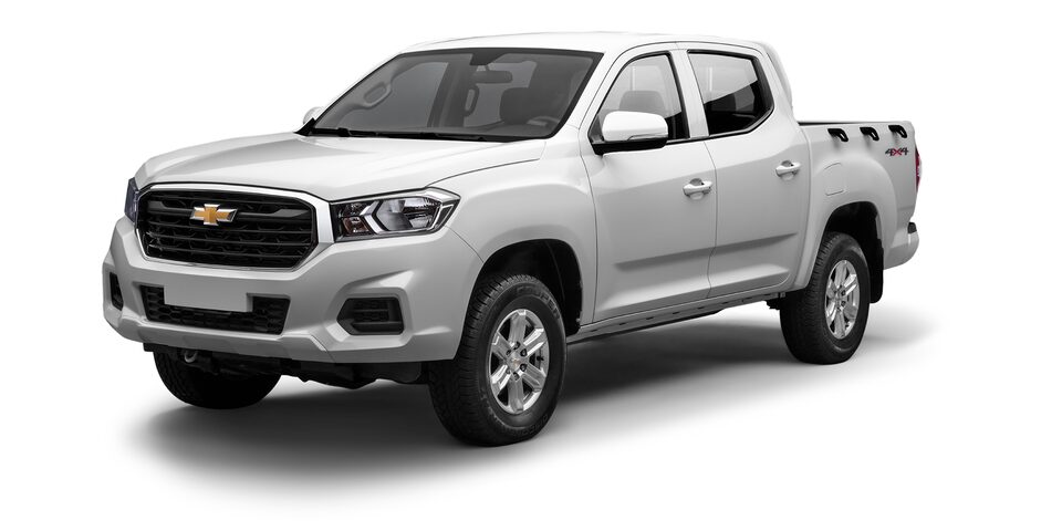Camioneta pickup 4 cilindros en color blanco